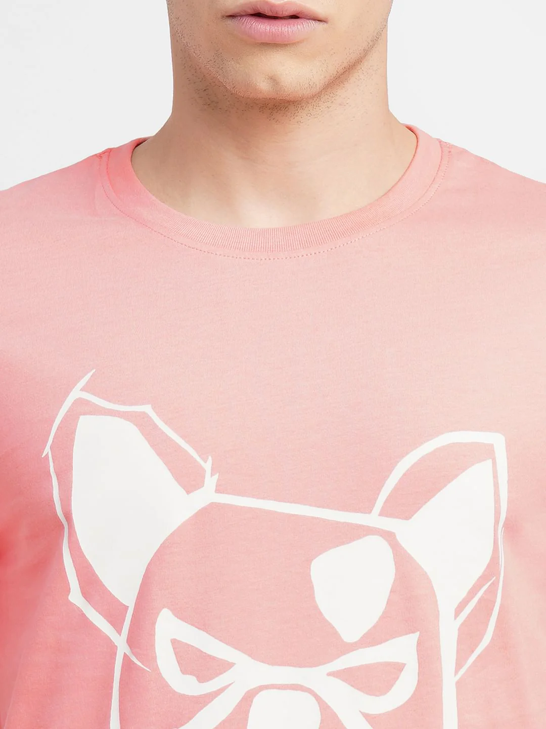 Pink Logo Print Crew Neck T-shirt - Image 5