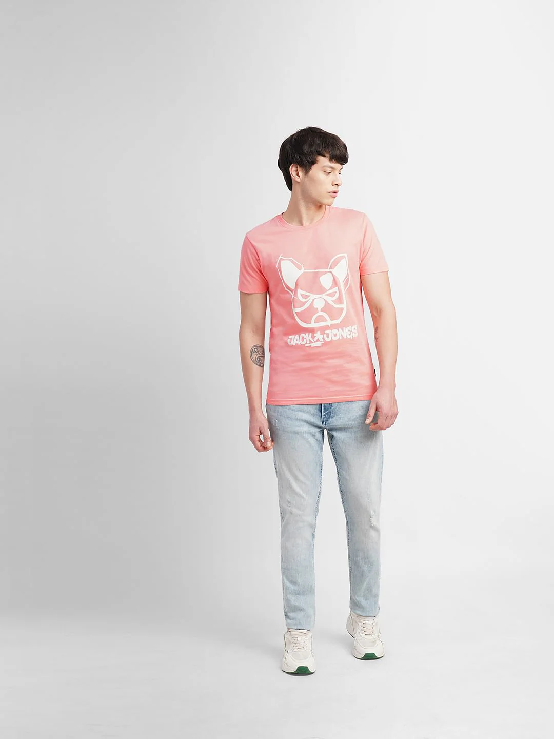 Pink Logo Print Crew Neck T-shirt - Image 6