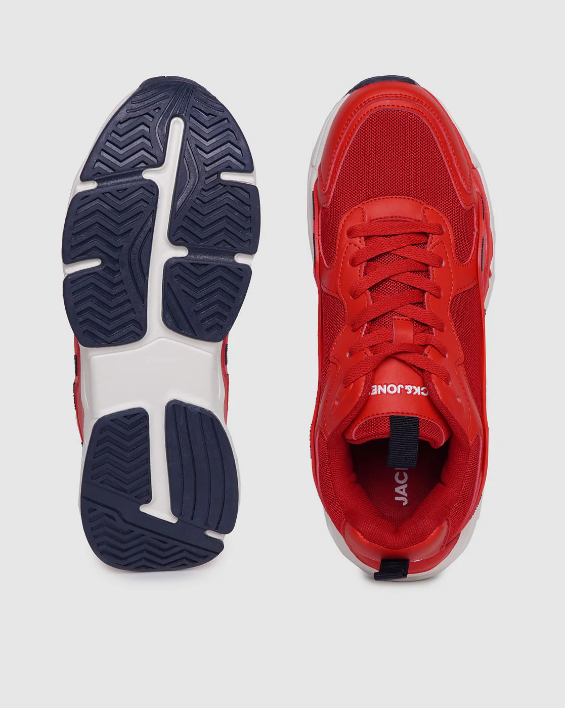 Red Lace Up Sneakers - Image 4