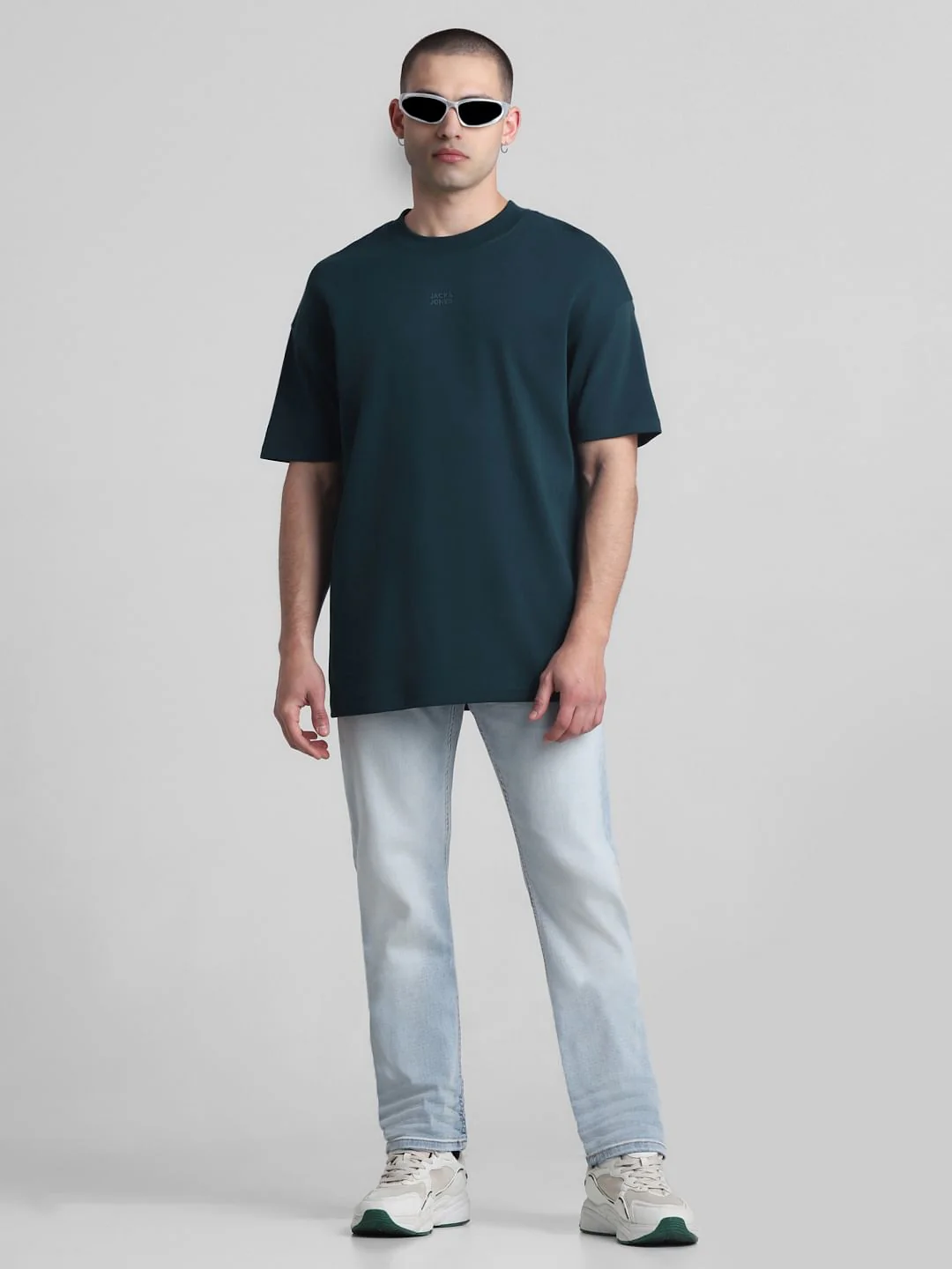 Light Blue Mid Rise Clark Regular Fit Jeans - Image 6