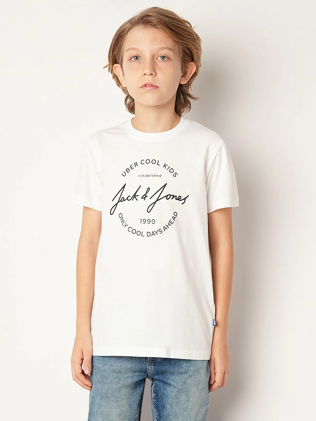 White Logo Print T-shirt - Image 2