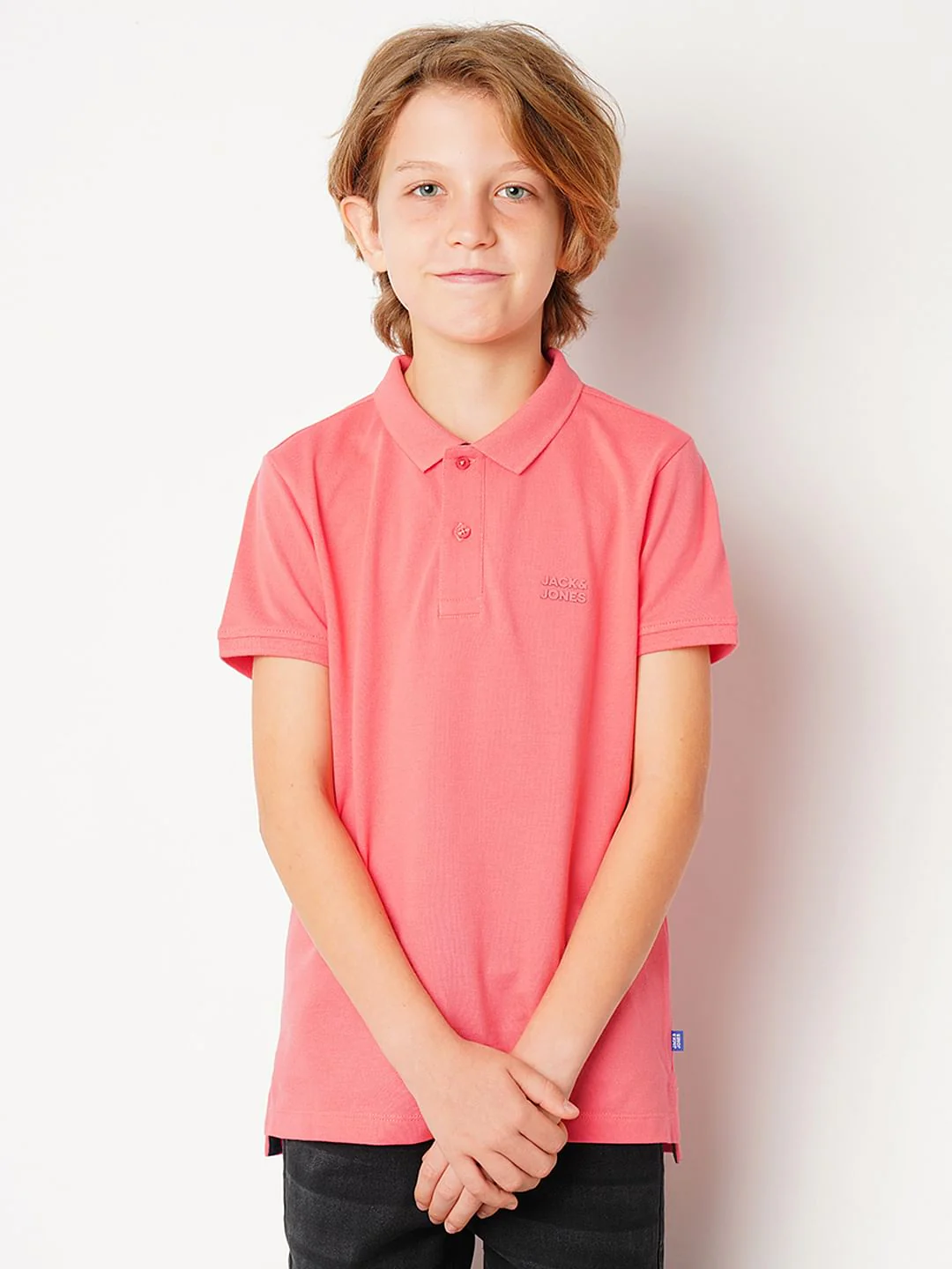 Pink Logo Print Polo T-shirt - Image 2