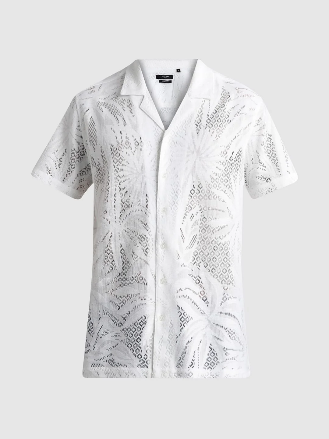 White Crochet Short Sleeves Shirt - Image 7