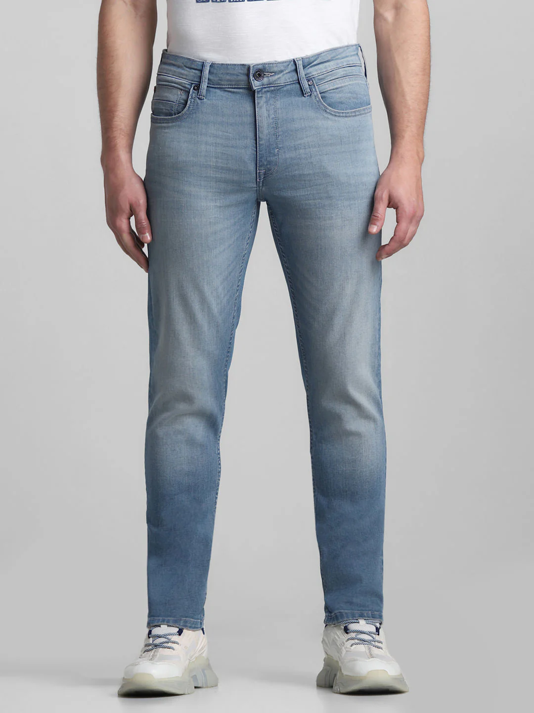 Light Blue Low Rise Washed Skinny Jeans