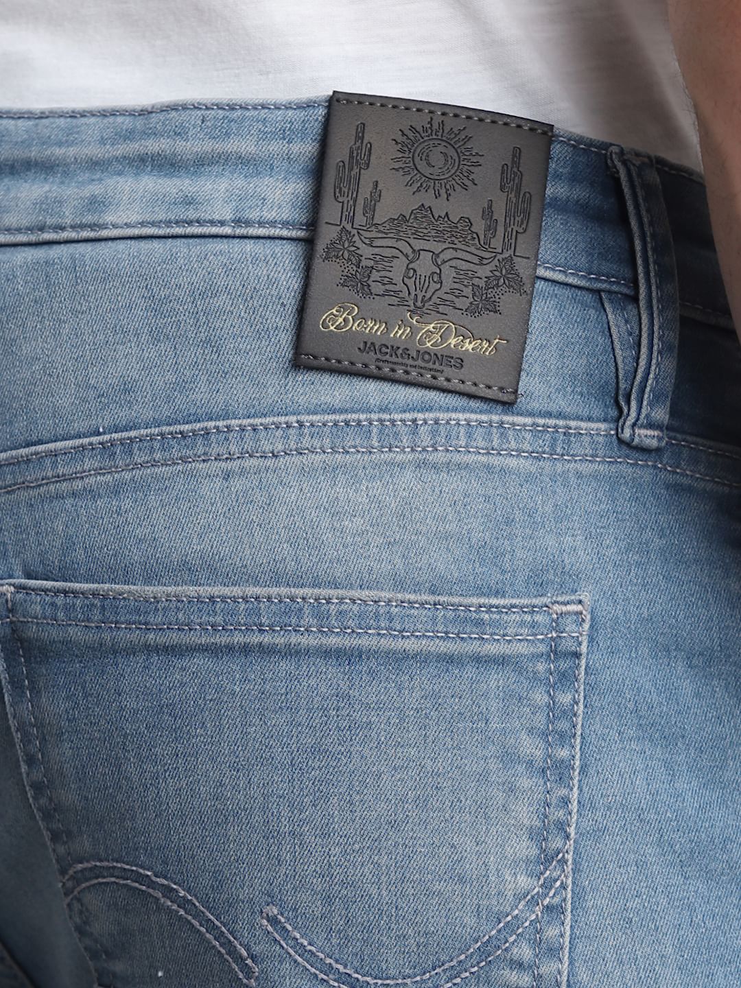 Light Blue Low Rise Washed Skinny Jeans - Image 5