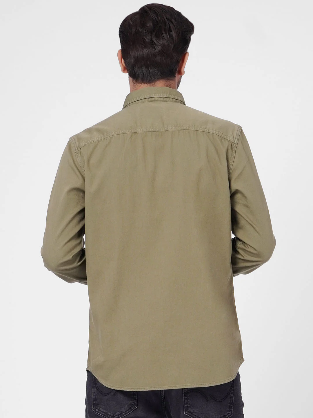 Green Patch Pocket Full Sleeves Shirt - Image 4