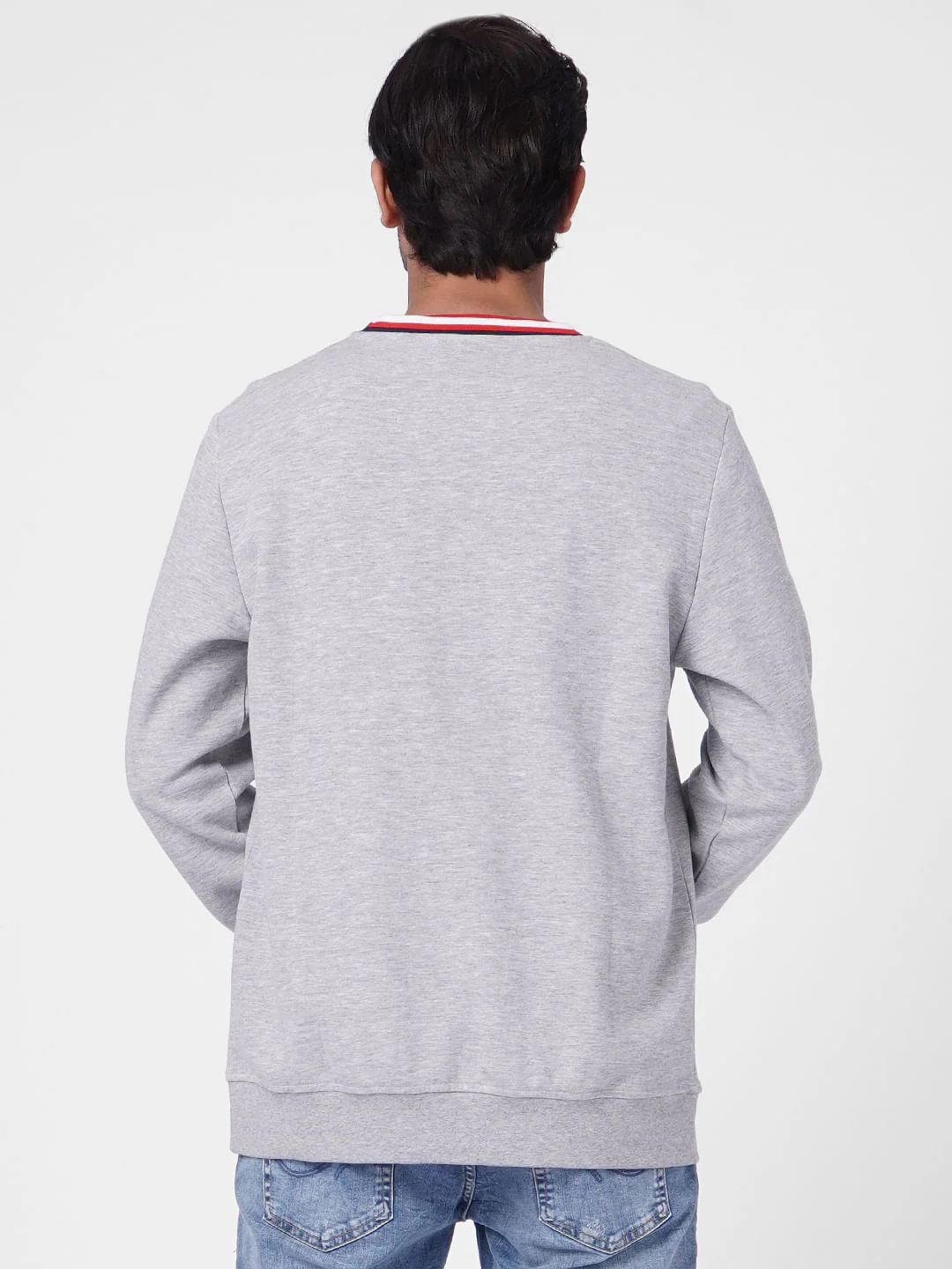 Grey Logo Print Sweatshirt - Image 4