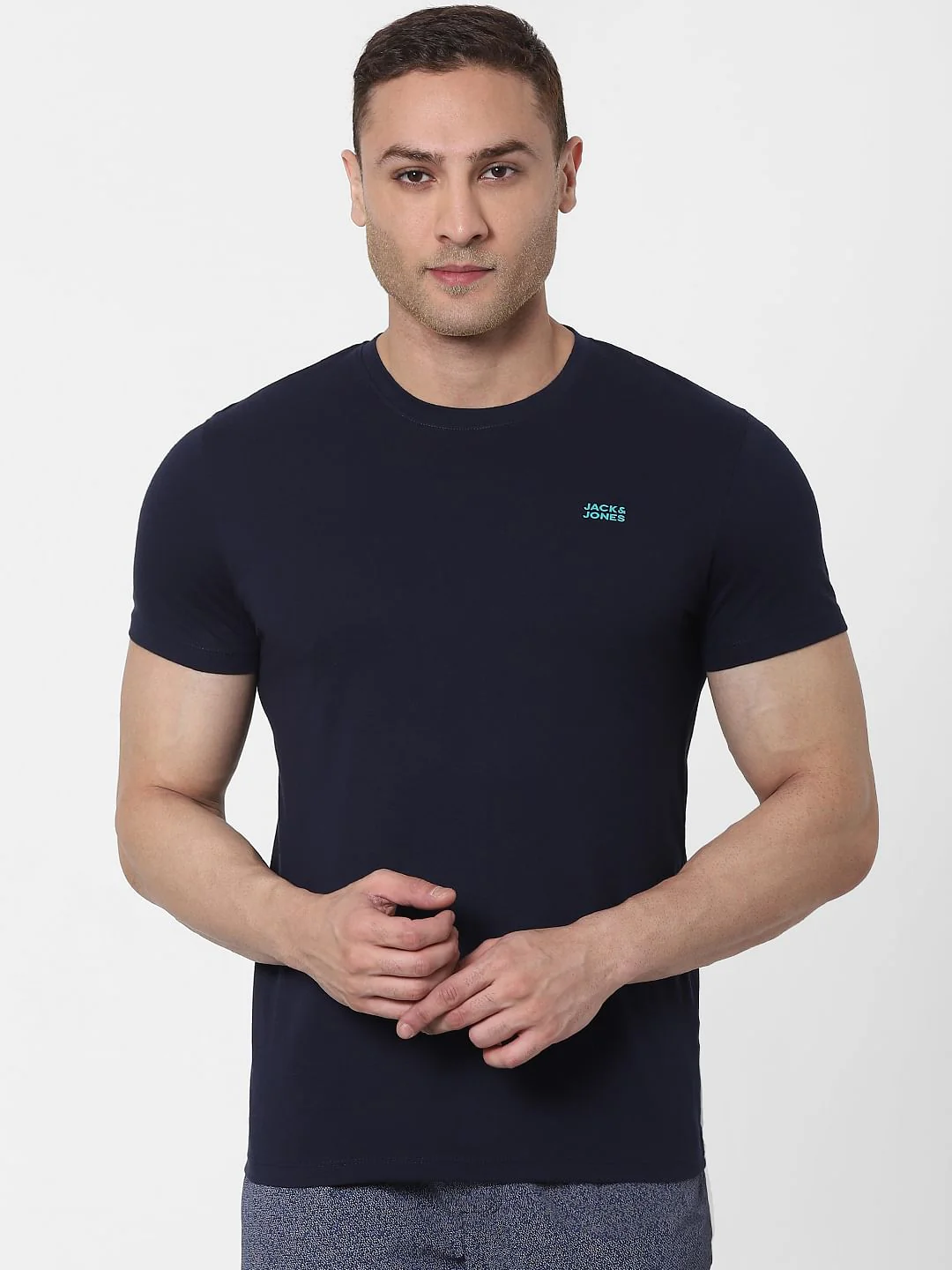 Blue Crew Neck T-shirt - Image 2