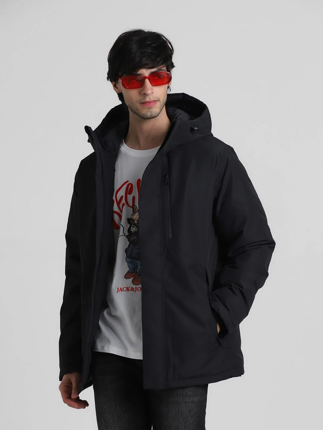 Black Hooded Jacket
