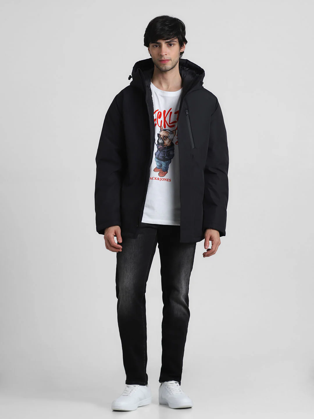 Black Hooded Jacket - Image 6