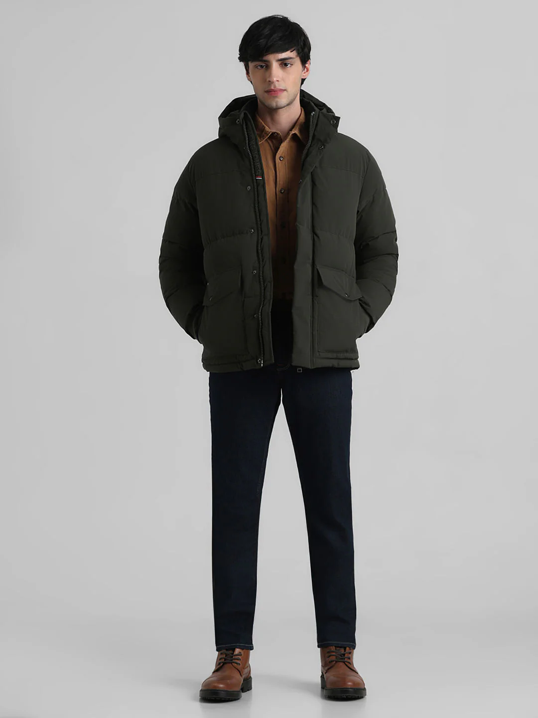 Green Hooded Puffer Jacket - Image 6