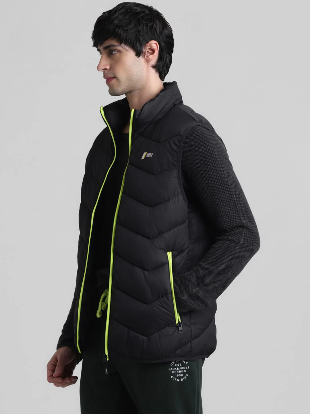 Black Sleeves Puffer Bodywarmer - Image 3