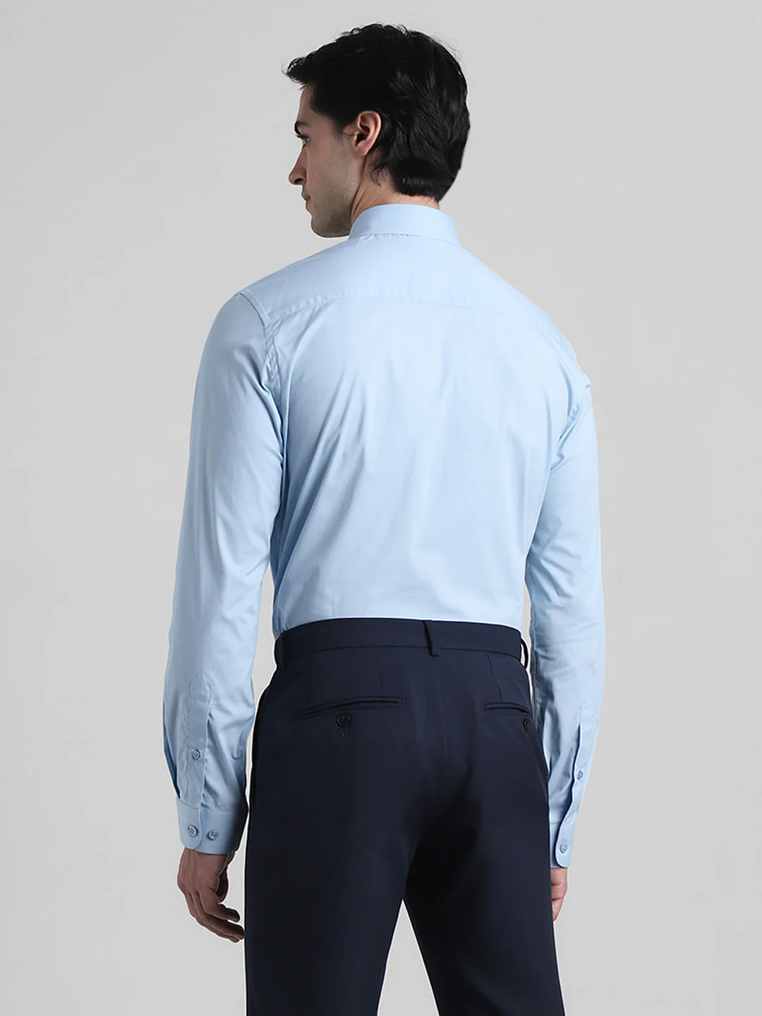 Blue Formal Full Sleeves Shirt - Image 4