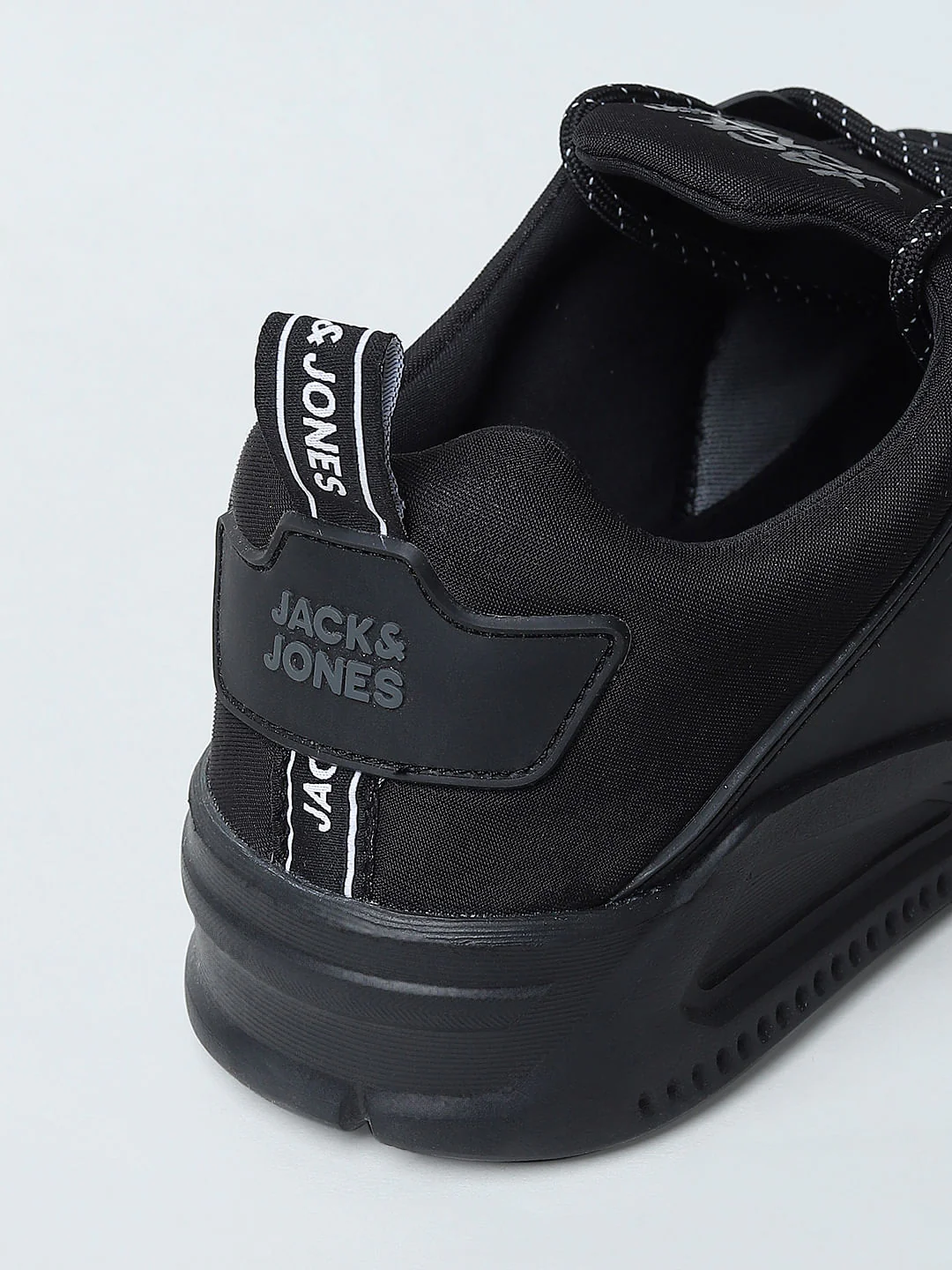 Black Knit Lace-Up Sneakers - Image 13