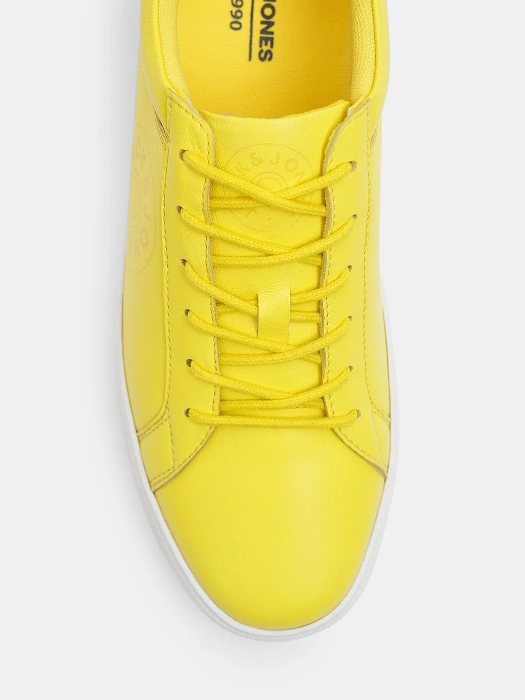Yellow Leather Lace-Up Sneakers - Image 7