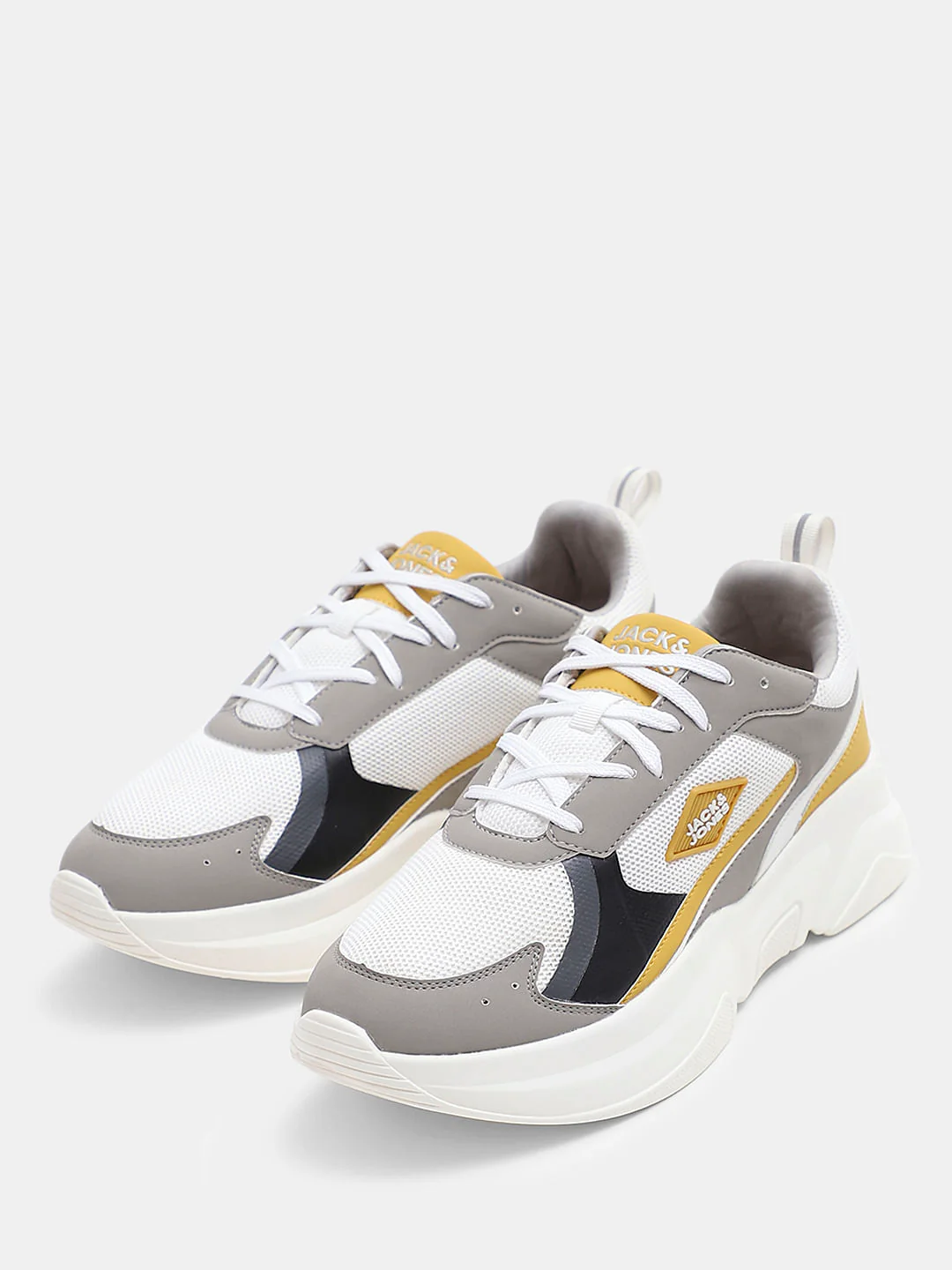 White Colourblocked Chunky Sneakers - Image 6