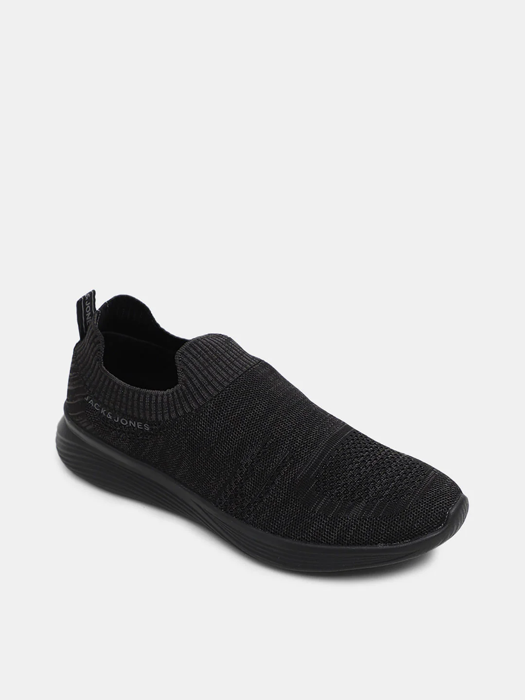 Black Knitted Slip On Sneakers - Image 4