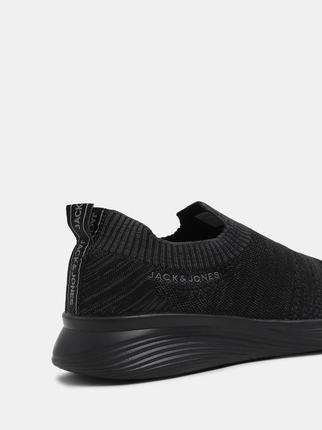 Black Knitted Slip On Sneakers - Image 8