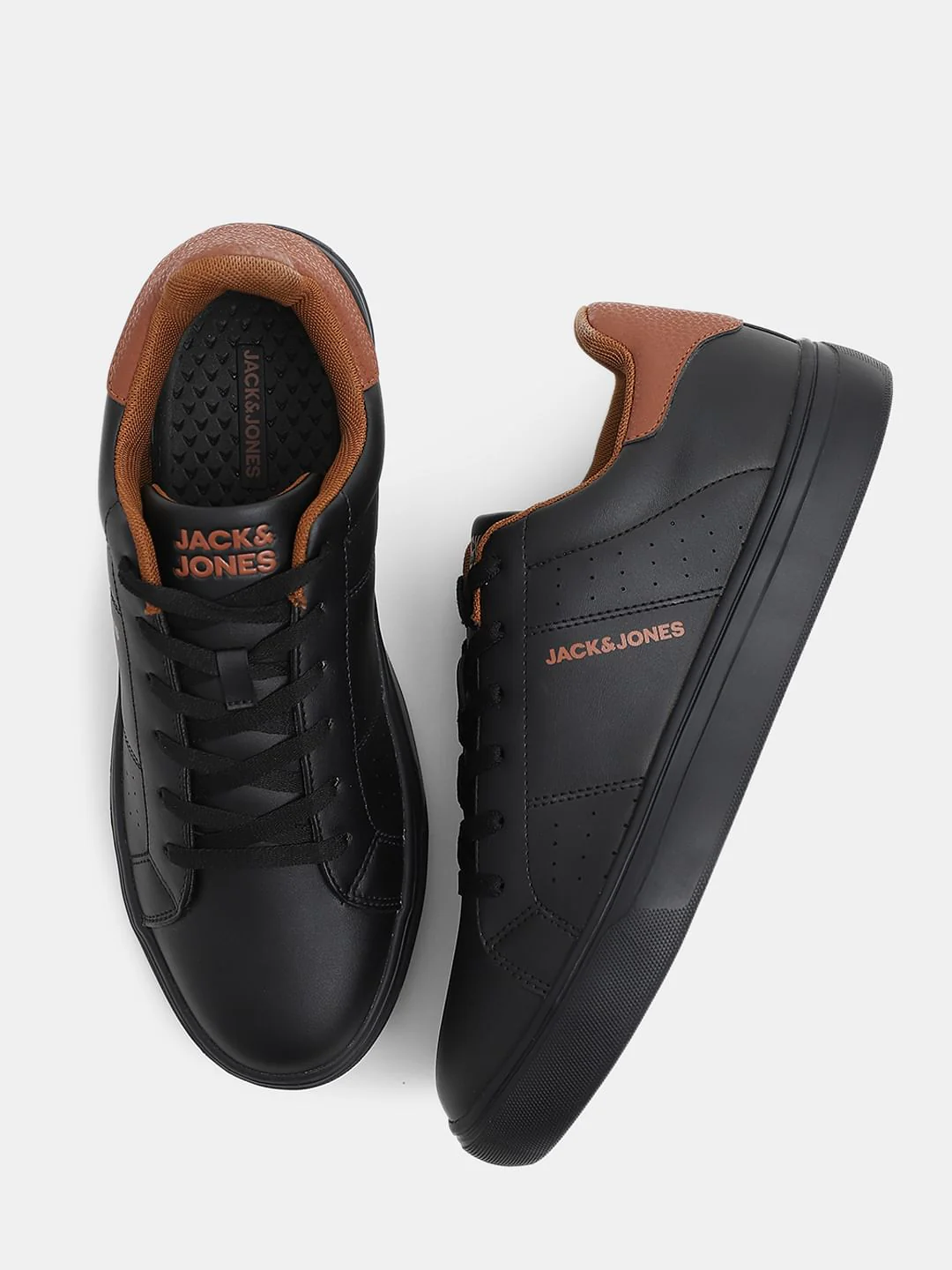 Black Lace-Up Sneakers - Image 3