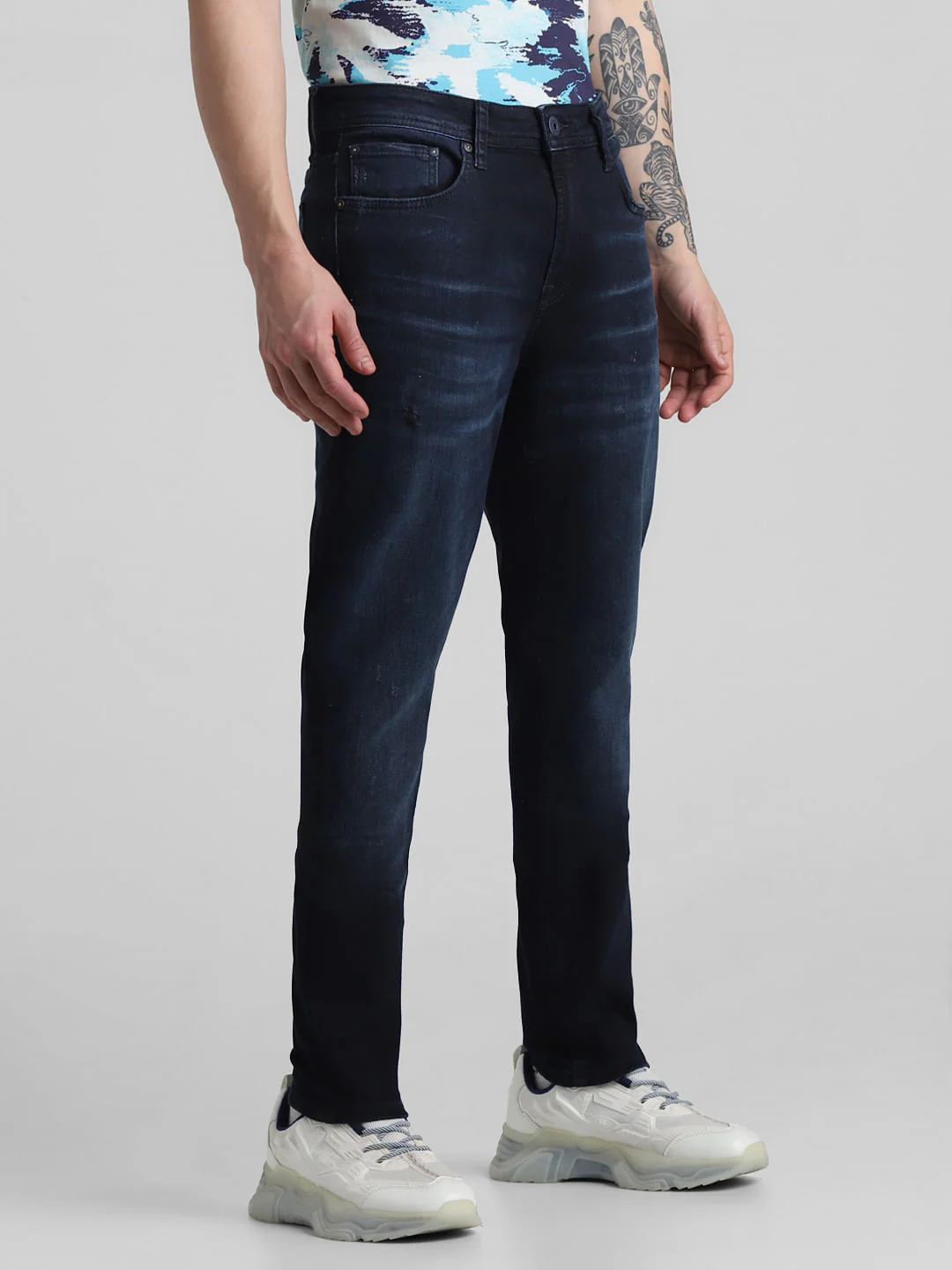 Dark Blue Low Rise Ben Skinny Fit Jeans - Image 2