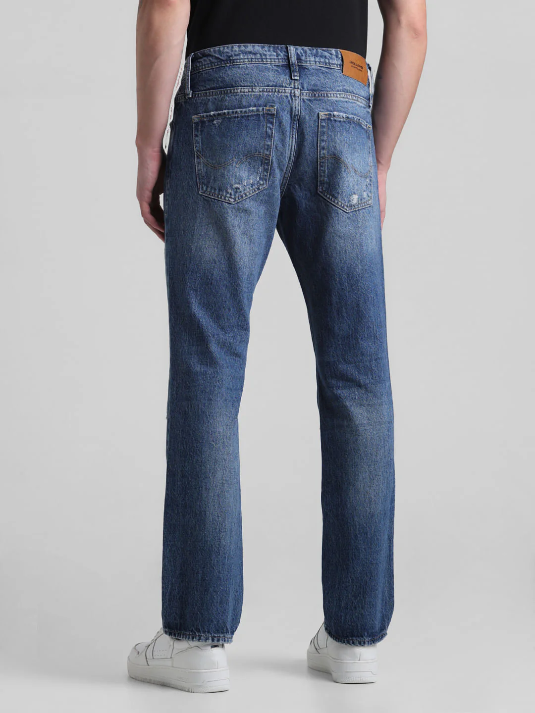 Blue Distressed Clark Regular Fit Jeans - Image 3