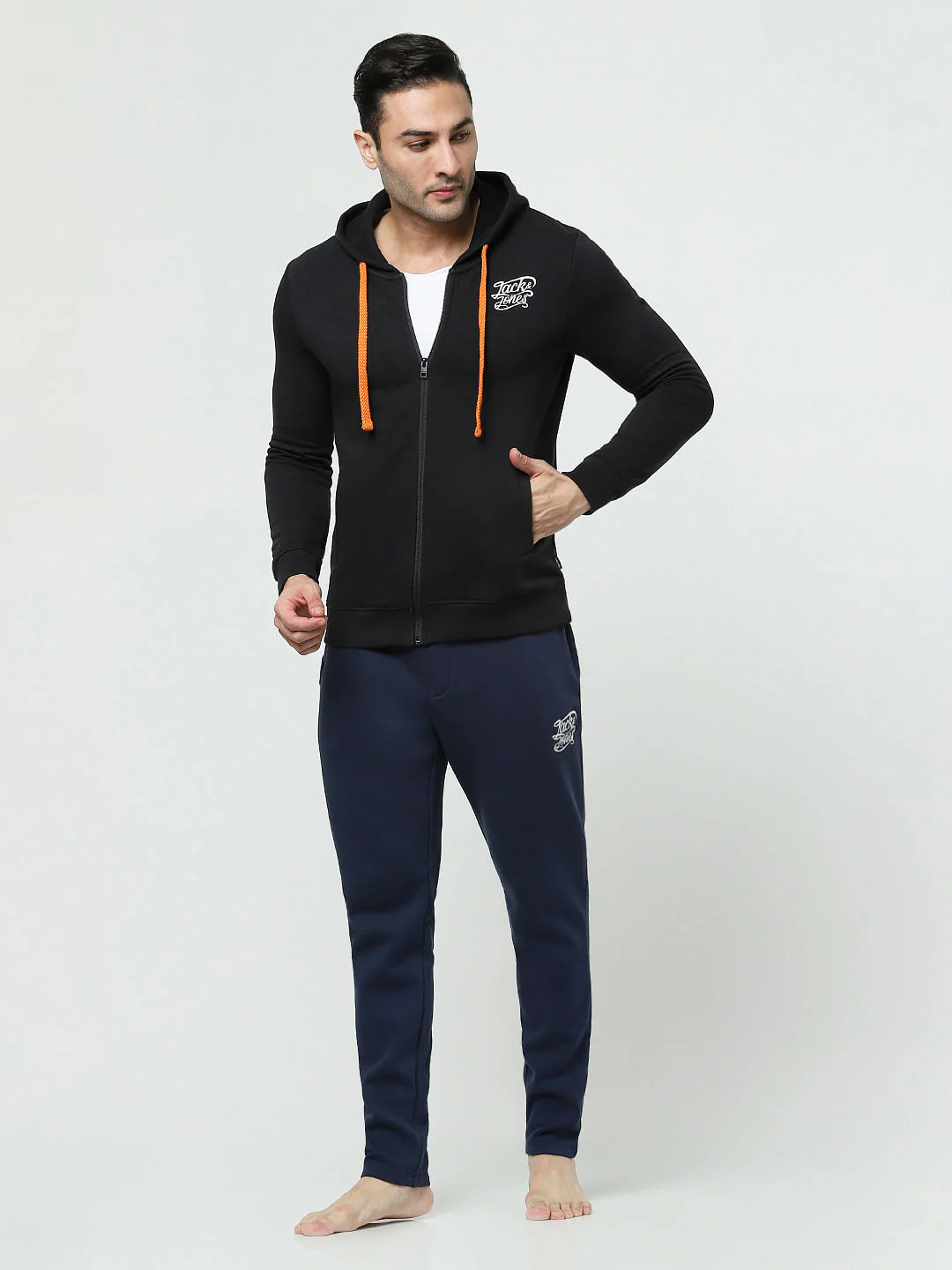 Black Zip-Up Hooded Sweatshirt - Image 6