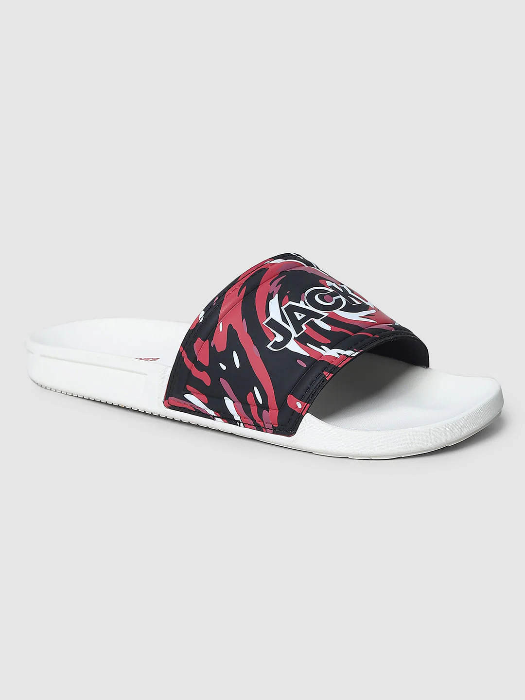 White Abstract Print Sliders - Image 4