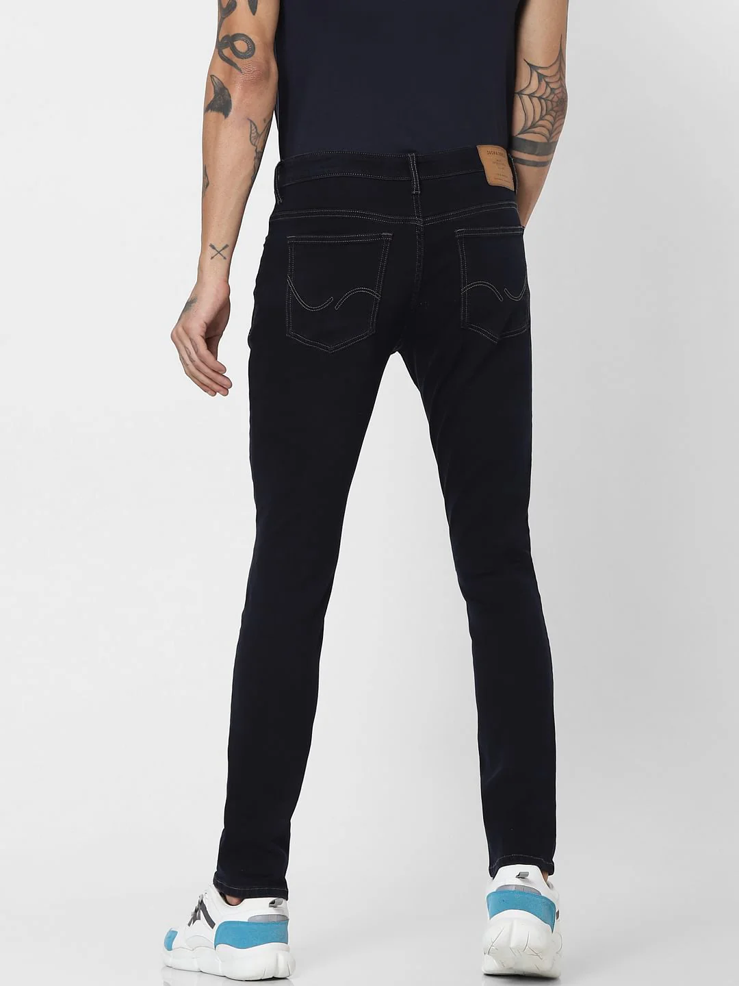 Blue Mid Rise Slim Fit Jeans - Image 4