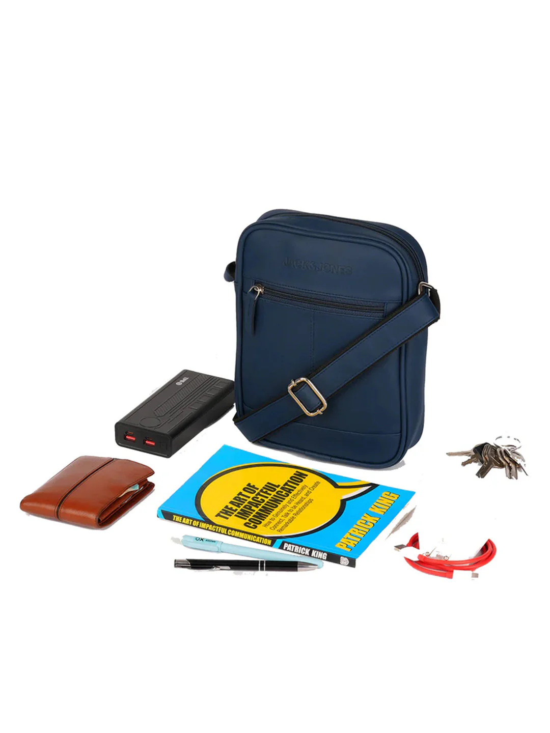Dark Blue Hugo Sling Bag - Image 5