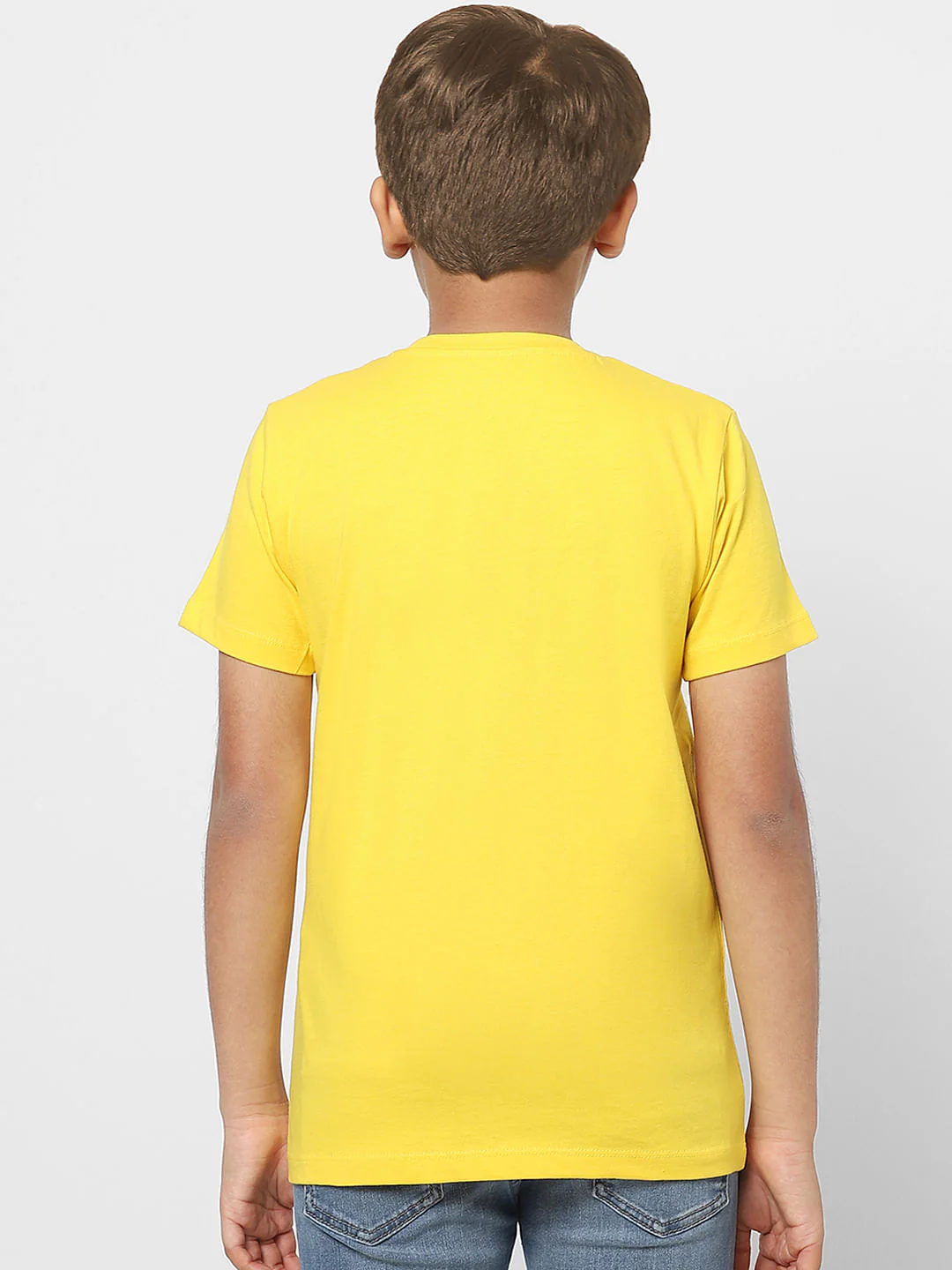 Boys X Marvel Yellow Spider Man Crew Neck T-shirt - Image 4