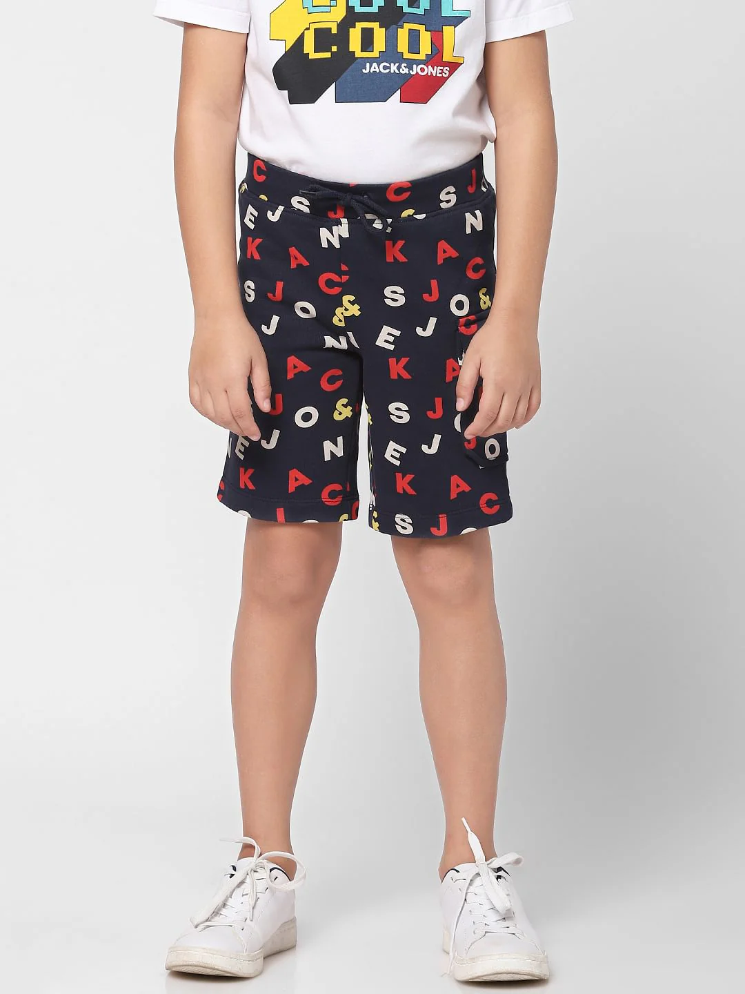 Boys Blue Printed Shorts