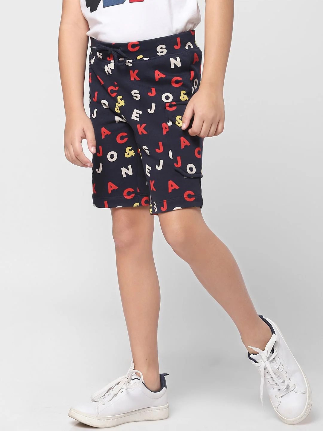Boys Blue Printed Shorts - Image 2