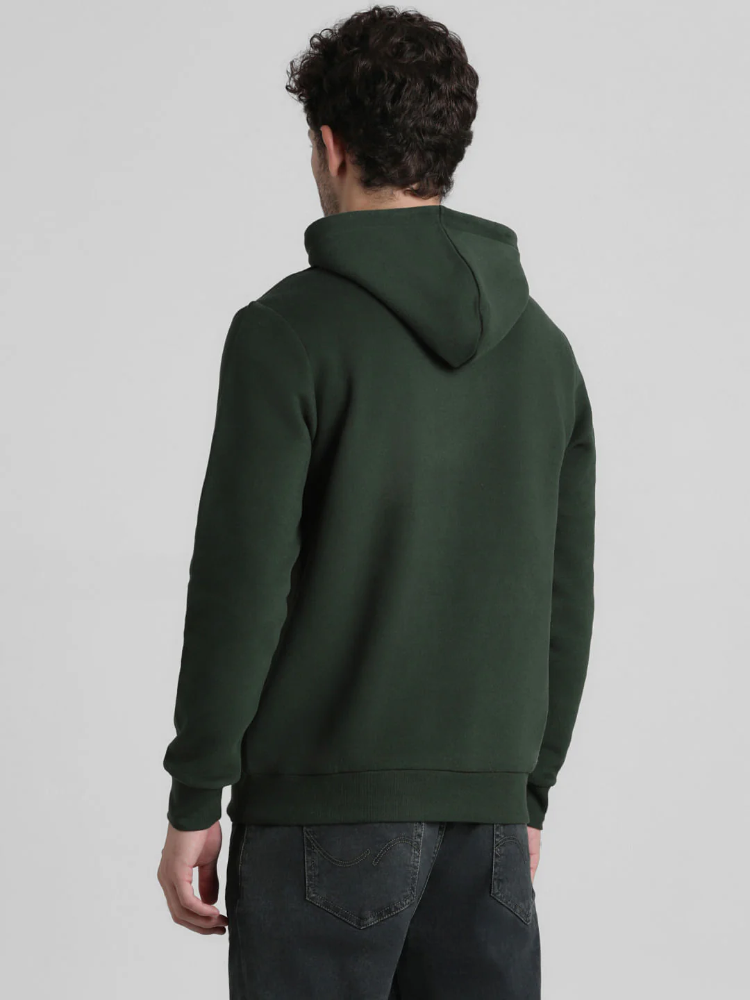 Green Logo Print Hooded Sweatshirt - Image 4