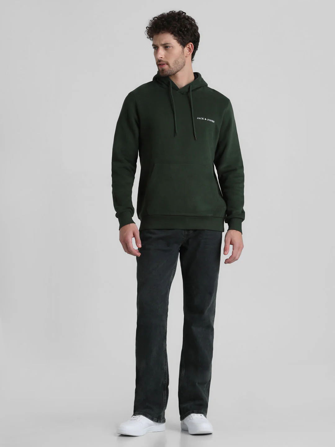Green Logo Print Hooded Sweatshirt - Image 6