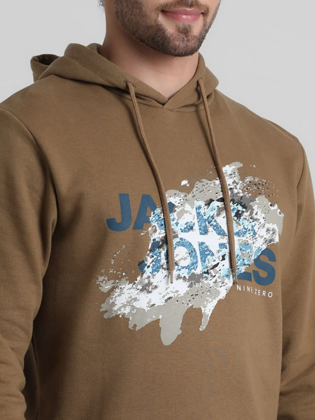 Brown Logo Print Hooded Sweatshirt - Image 5