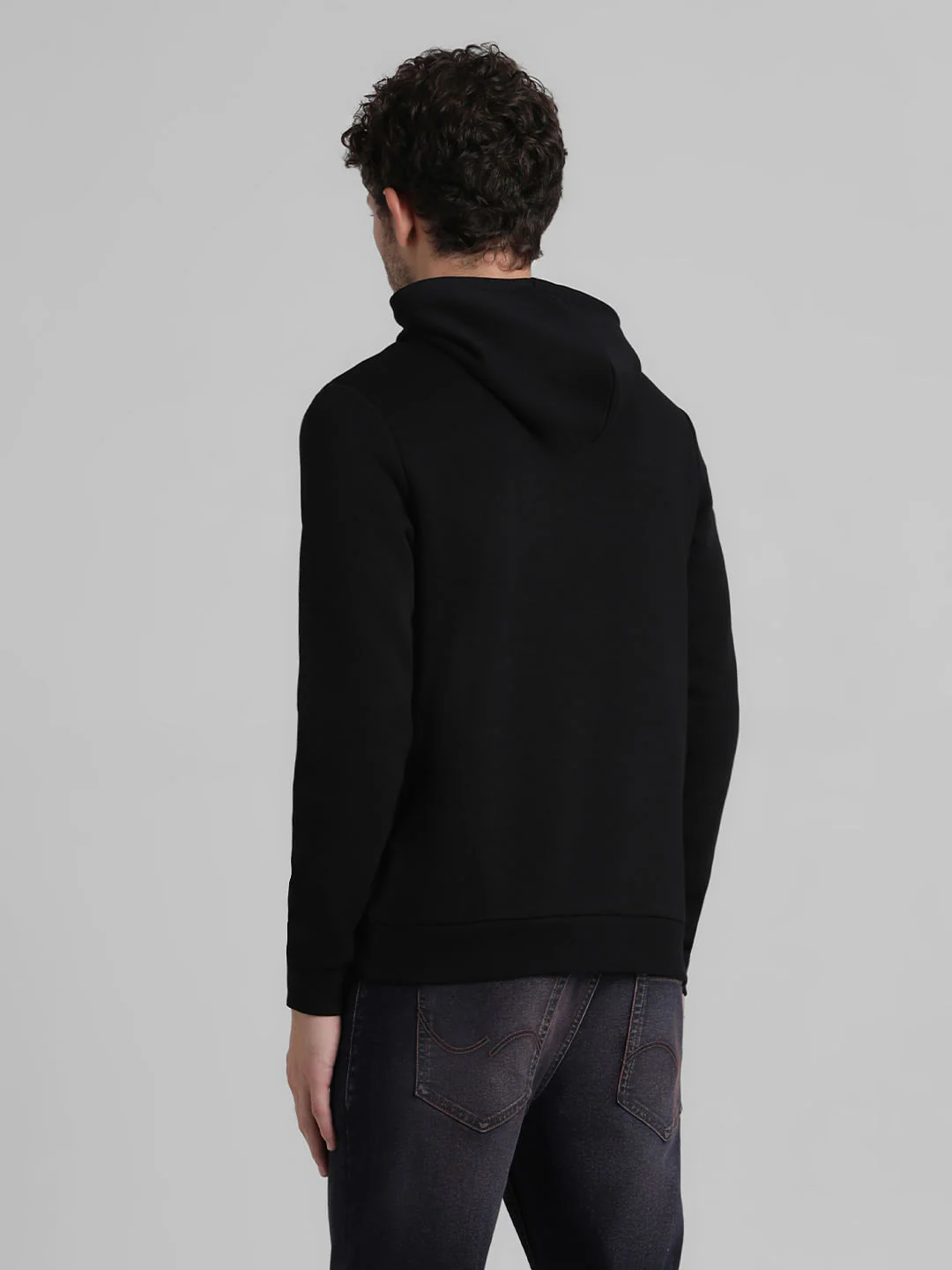 Black Logo Print Hooded Sweatshirt - Image 4