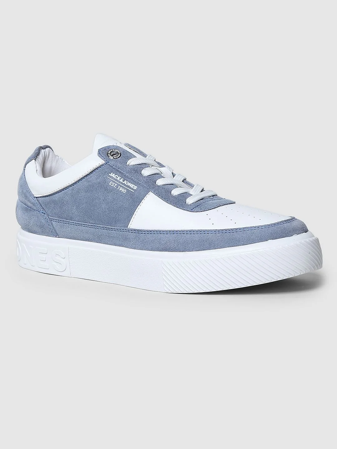 Blue Colourblocked Skater Sneakers - Image 4