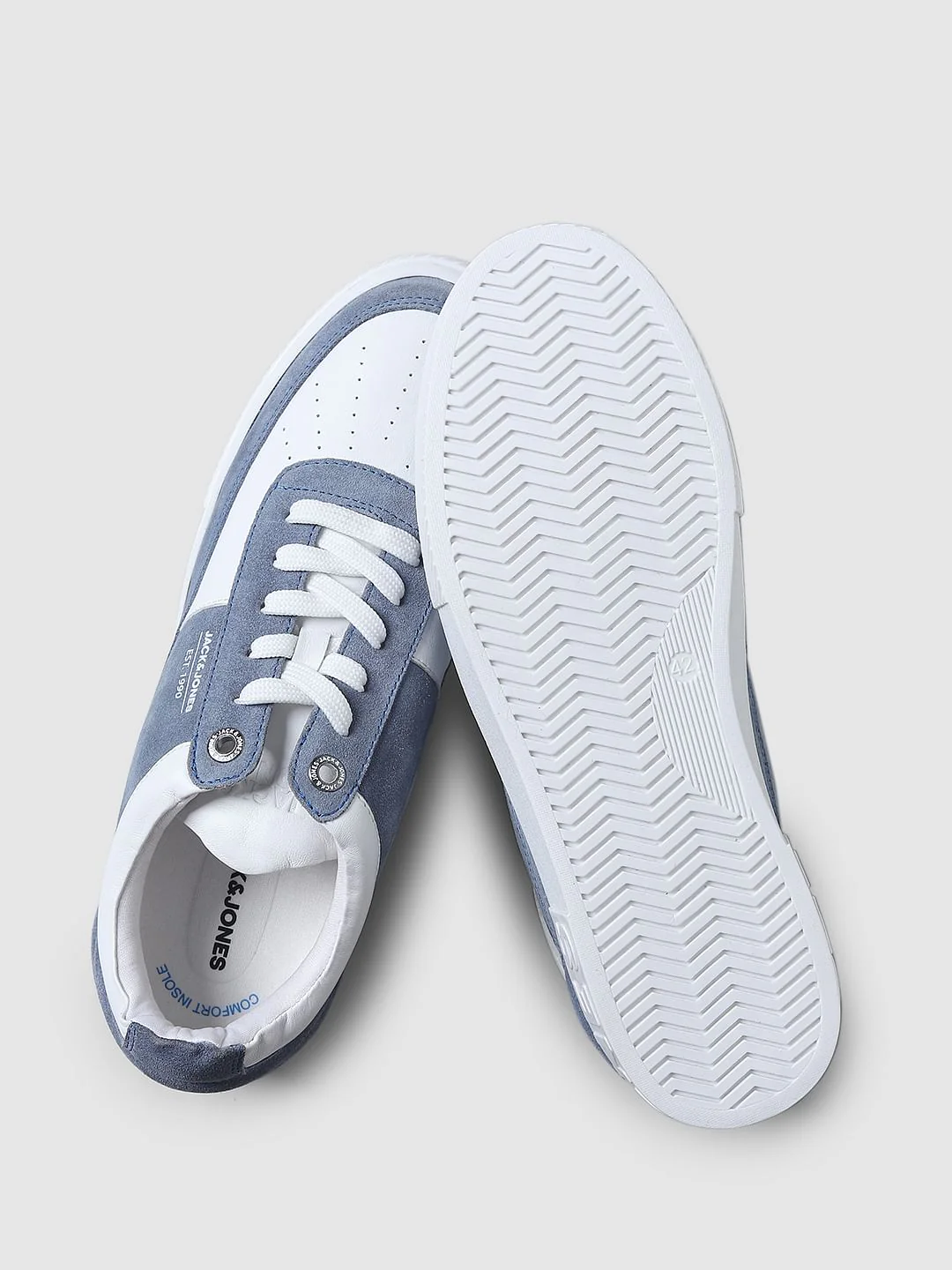 Blue Colourblocked Skater Sneakers - Image 6