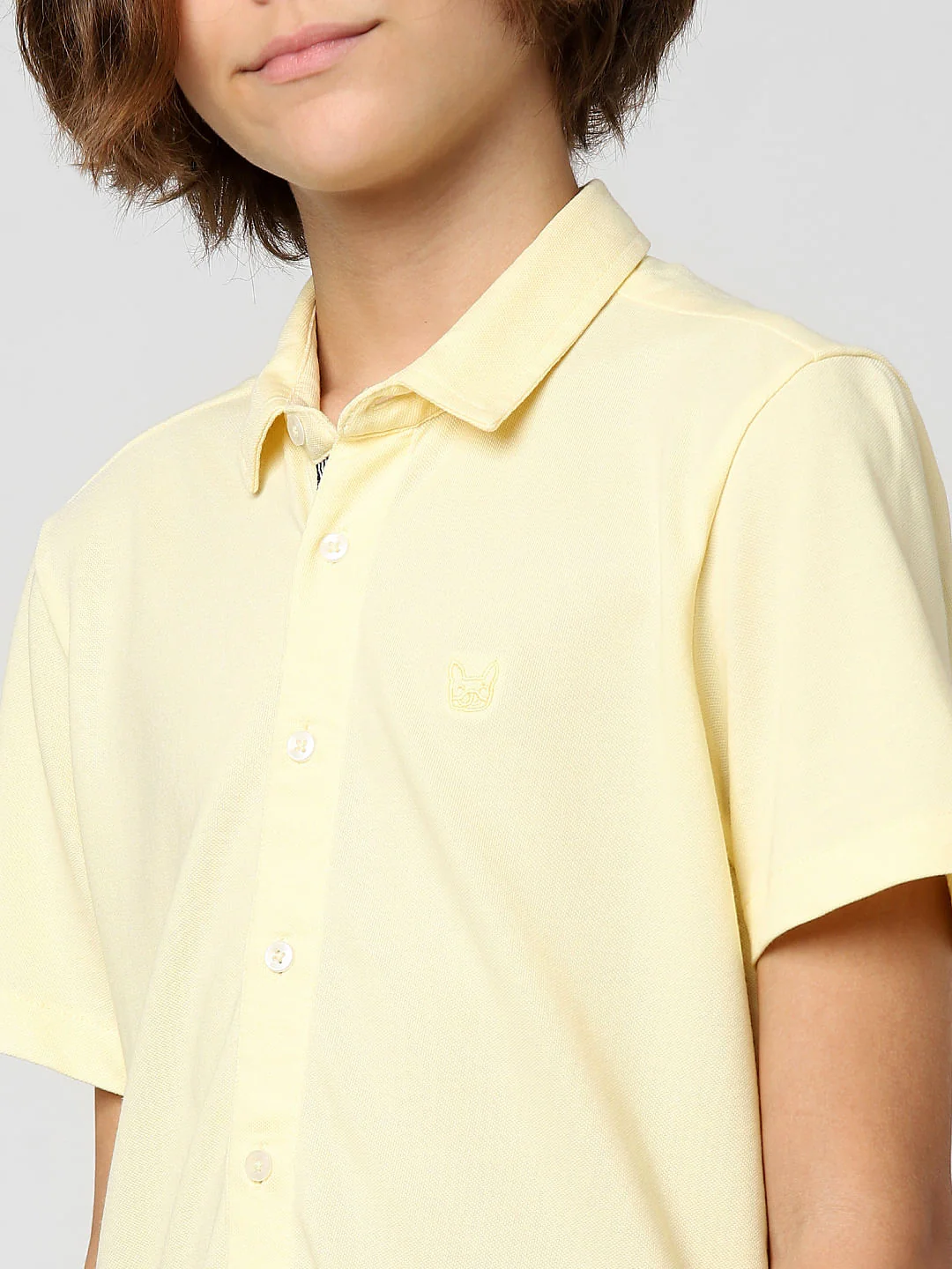 Boys Yellow Half Sleeves Shirt - Image 5