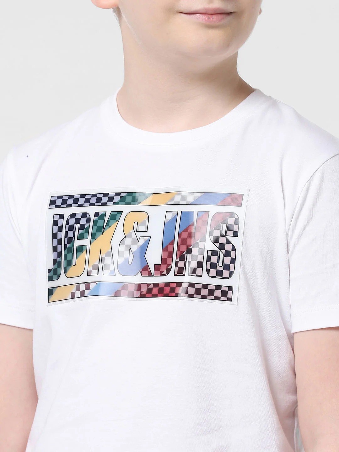 JACK&JONES JUNIOR X MOTOR MUNCHKINS WHITE LOGO PRINT T-SHIRT - Image 4