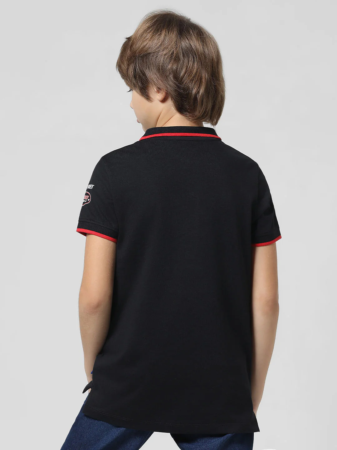 JACK&JONES JUNIOR X MOTOR MUNCHKINS Black Racer Print Polo T-shirt - Image 3