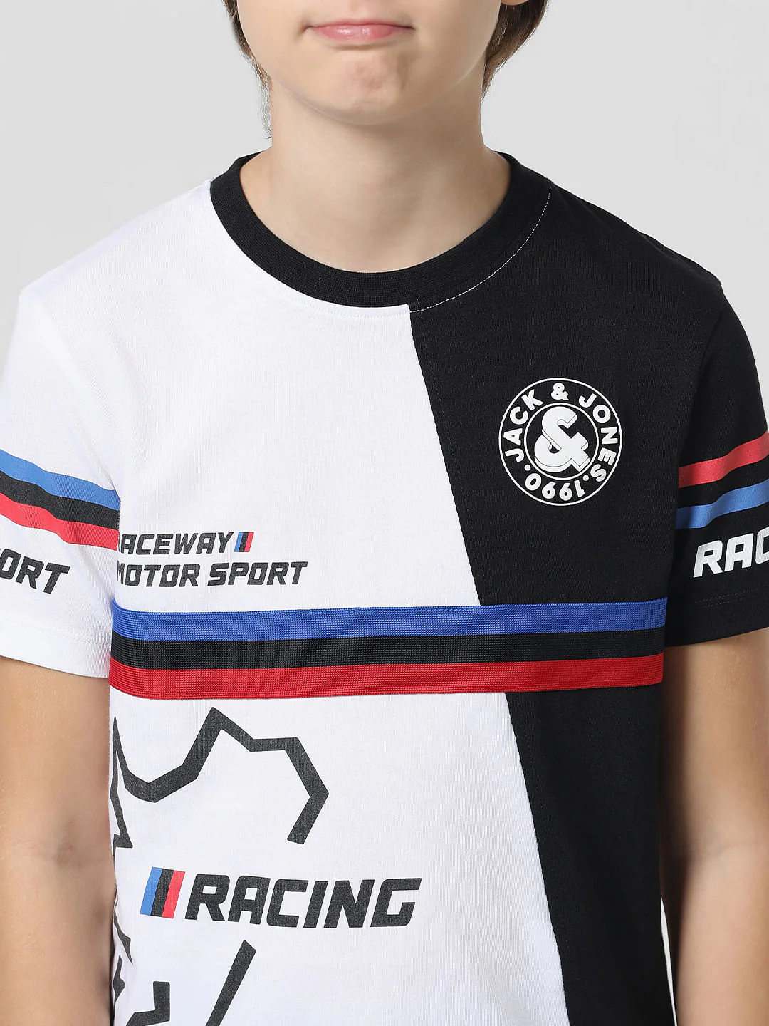 JACK&JONES JUNIOR X MOTOR MUNCHKINS WHITE RACEWAY PRINT T-SHIRT - Image 4
