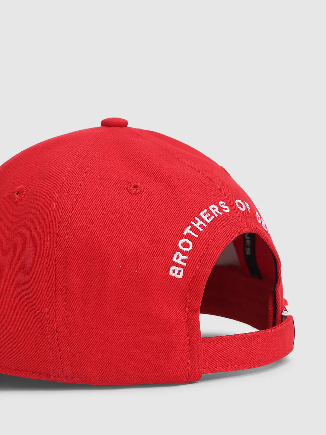 Red Embroidered Logo Print Cap - Image 5