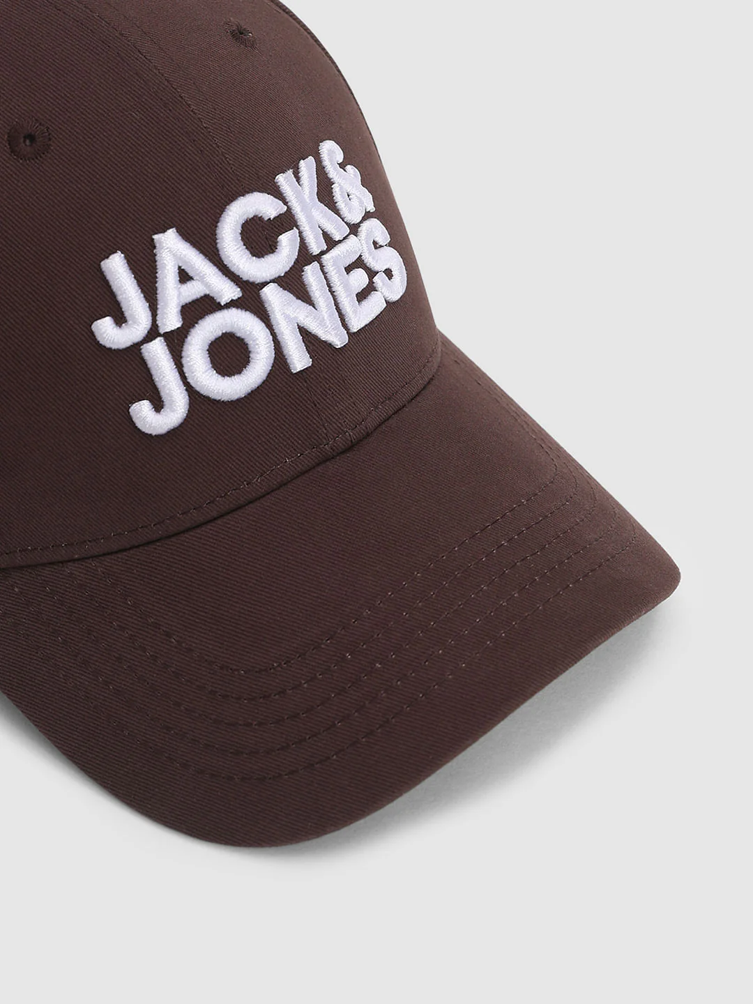 Dark Brown Embroidered Logo Print Cap - Image 4
