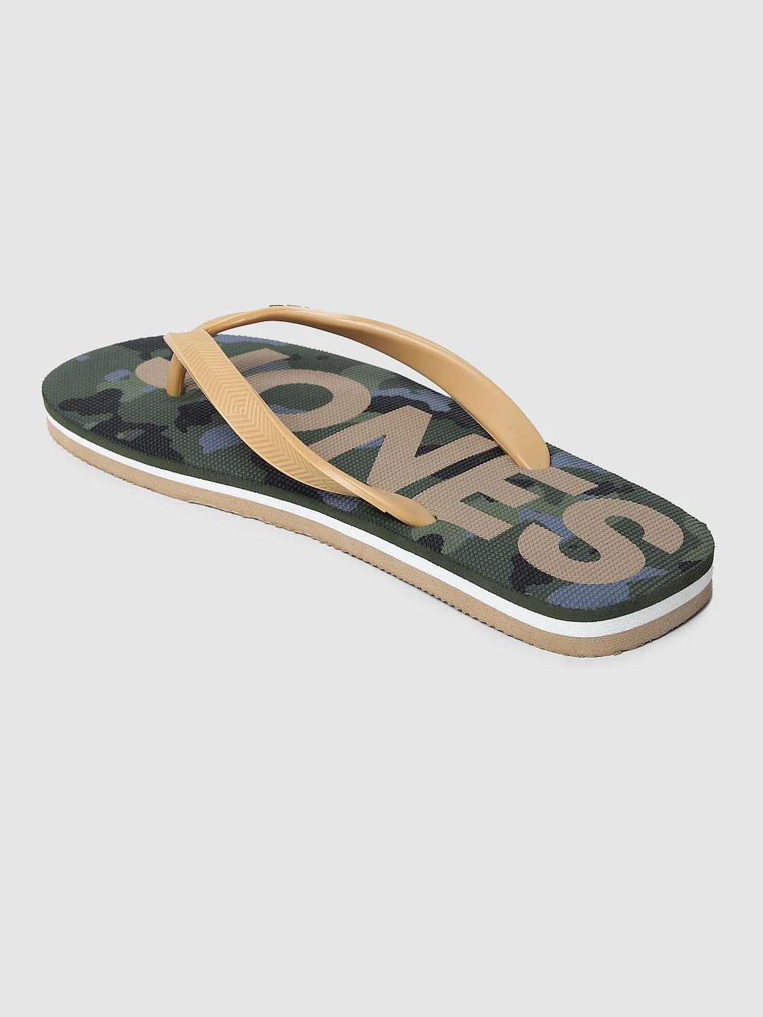 Green Camo Print Flip Flops - Image 4