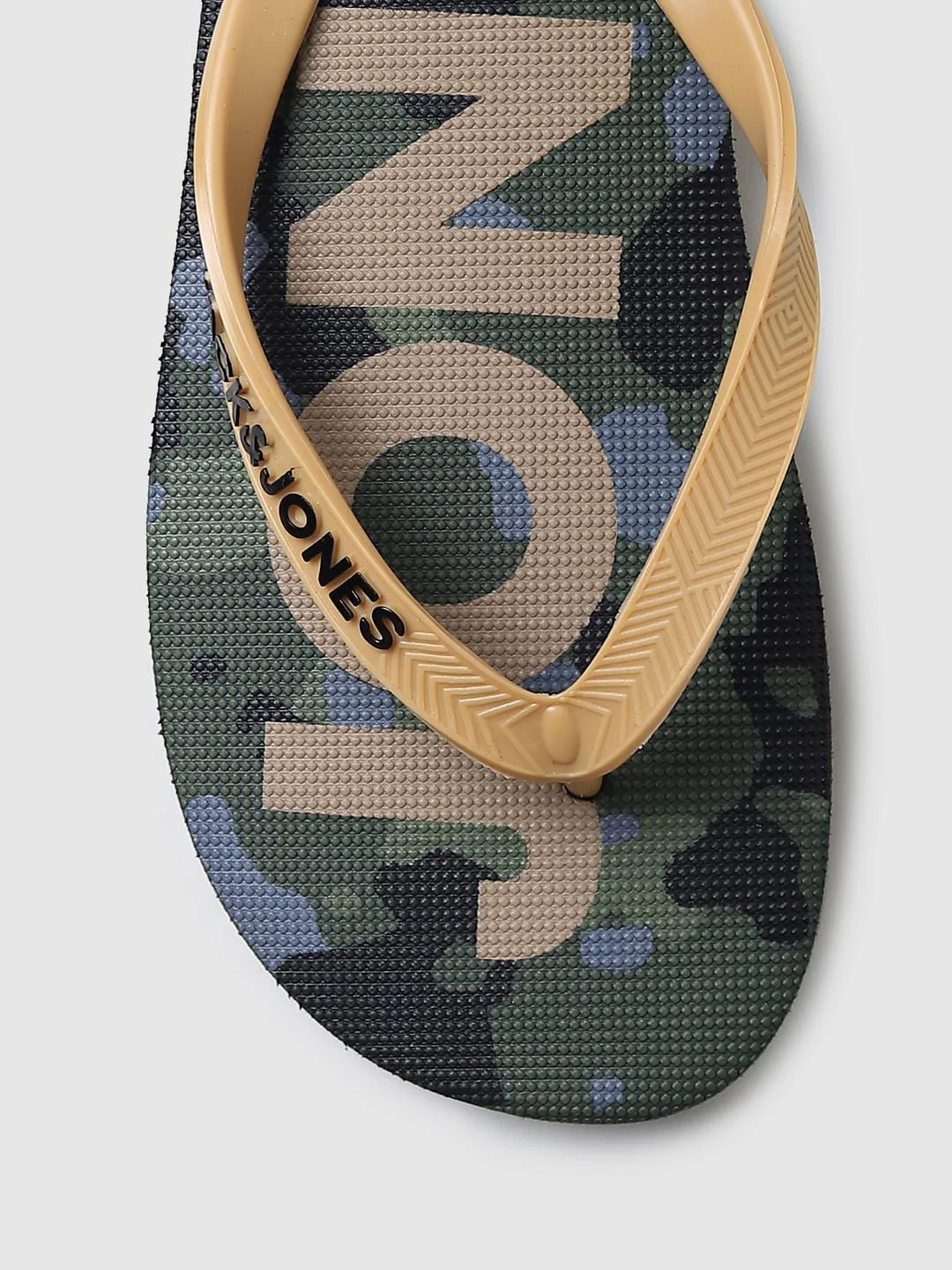 Green Camo Print Flip Flops - Image 9