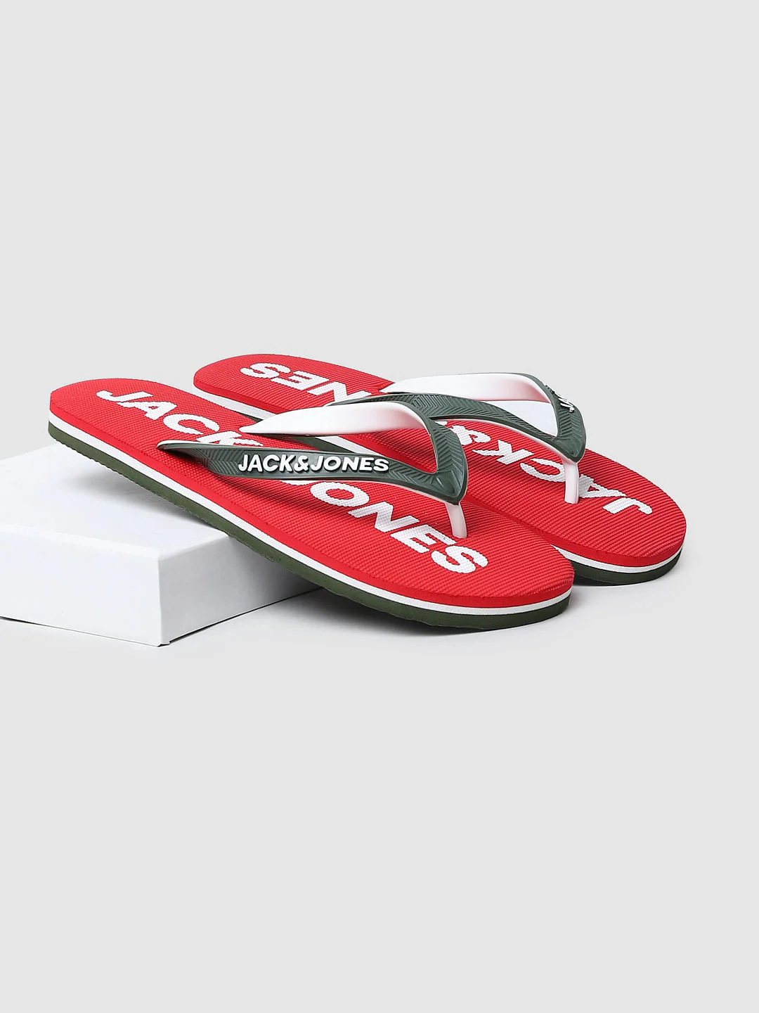Red Colourblocked Flip Flops - Image 6