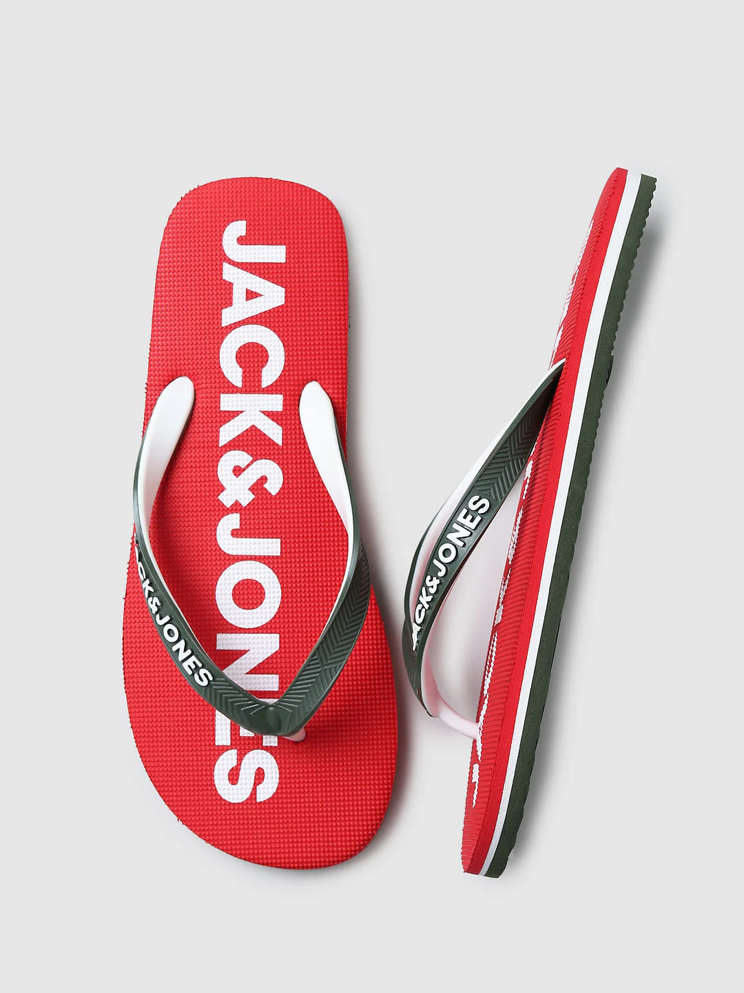 Red Colourblocked Flip Flops - Image 7