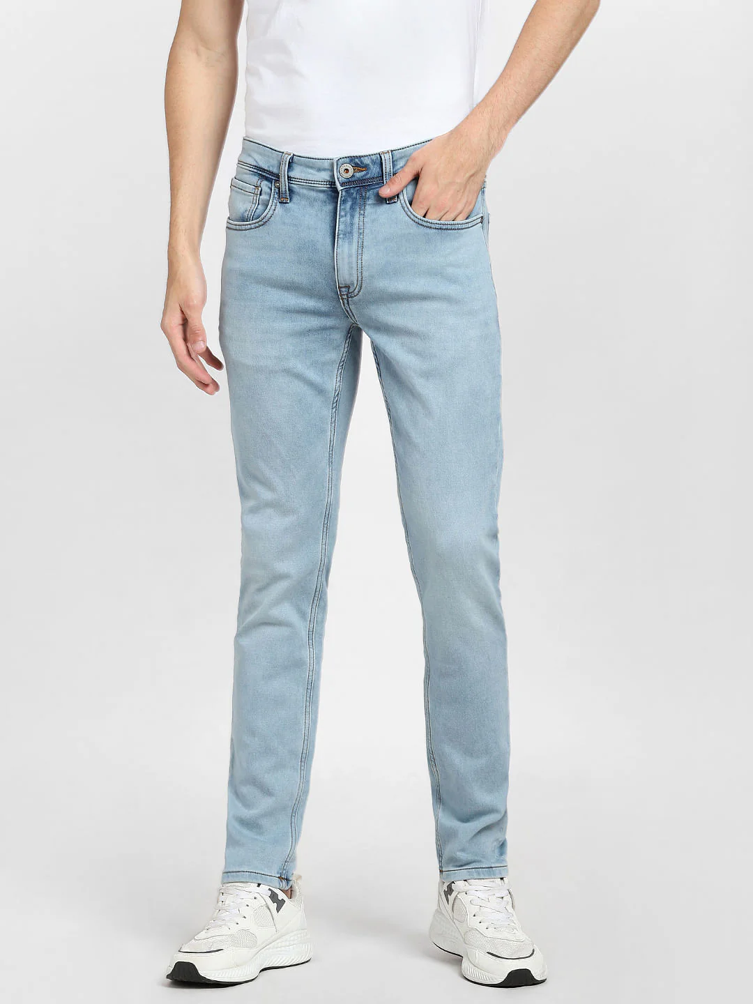 Light Blue Low Rise Ben Skinny Jeans - Image 2