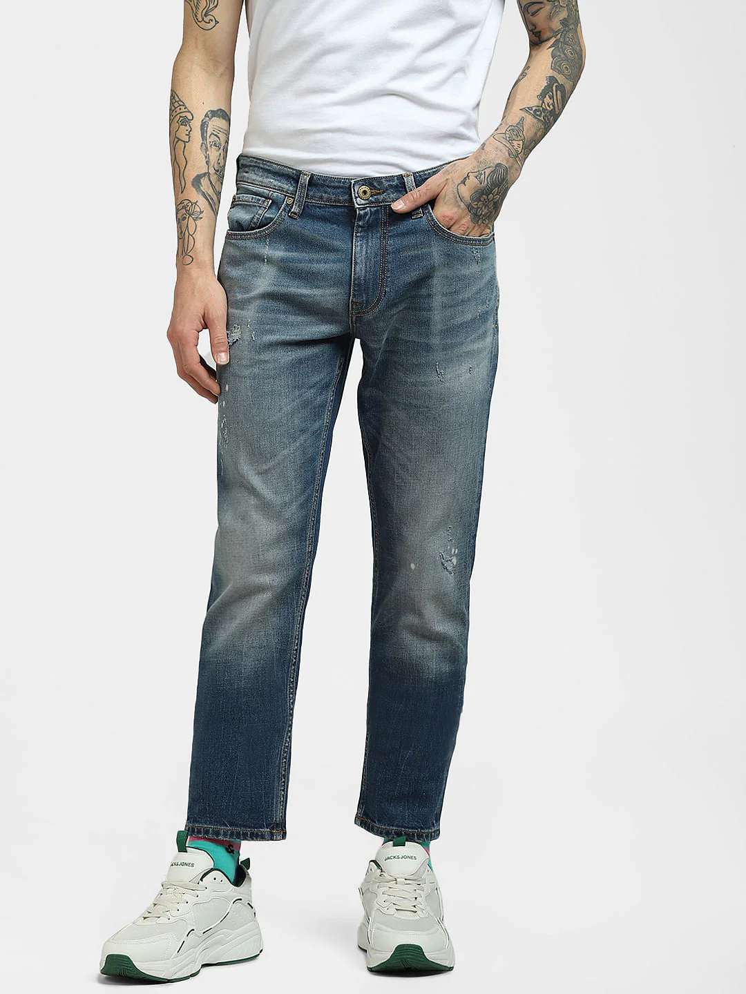 Blue Low Rise Glenn Slim Jeans - Image 2